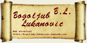 Bogoljub Lukanović vizit kartica